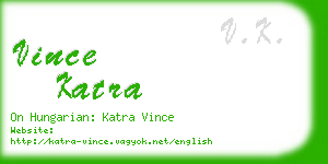 vince katra business card